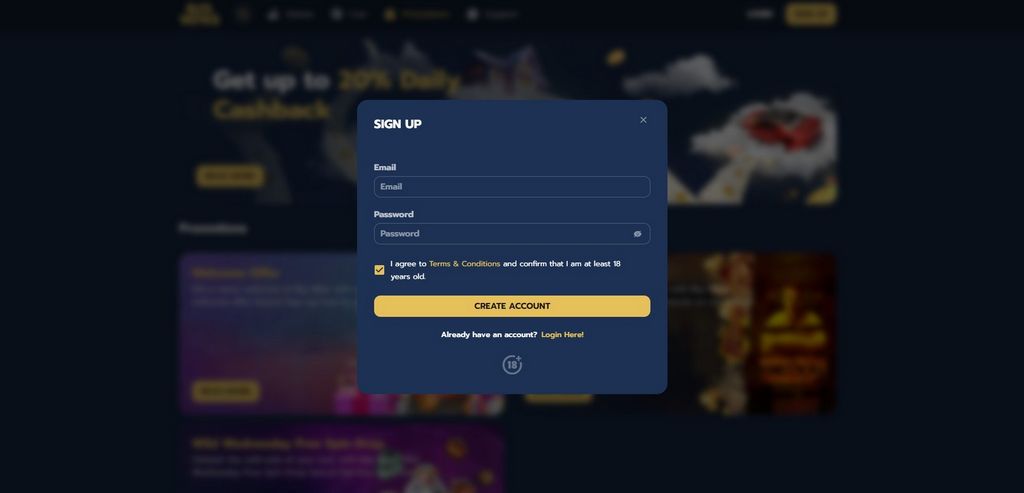BigWins Casino site cashback raises up to 20%